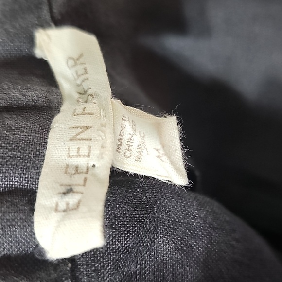 Eileen Fisher Gray Irish Linen Crop Pants Size Medium - Picture 4 of 7